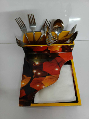 R.R.V. International Empty Cutlery Box Case(Multicolor1  Holds 20 Pieces)