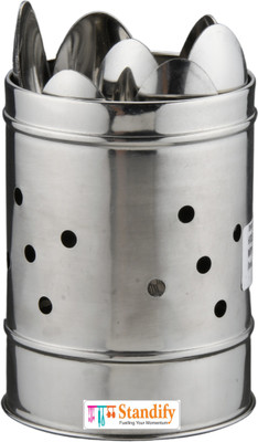 Standify Empty Cutlery Holder Case(Silver  Holds 24 Pieces)