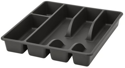IKEA Empty Cutlery Box Drawer Case(Black  Holds 1 Pieces)