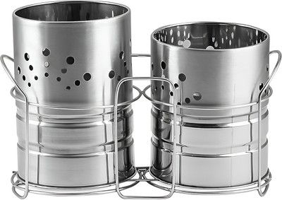 Guptaji Empty Cutlery Holder Case(Silver  Holds 40 Pieces)