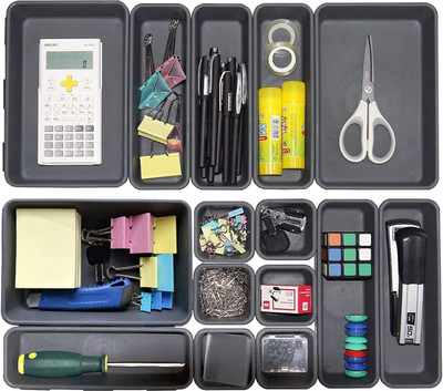 SUKHAD Empty Cutlery Holder Case(Grey  Holds 15 Pieces)