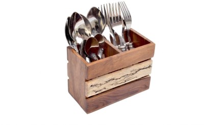 Kesha Spree Empty Cutlery Holder Case(Brown  Holds 20 Pieces)