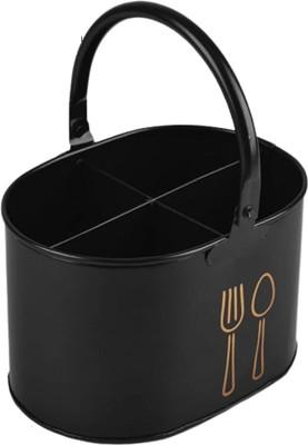 D&G HOMES Empty Cutlery Box Case(Black  Holds 24 Pieces)