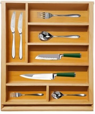 Volo Empty Cutlery Box Drawer Case(Wooden  Holds 95 Pieces)