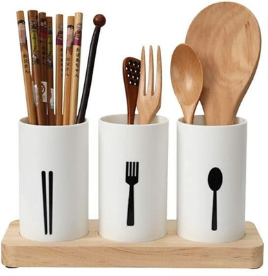 Wiretail Empty Cutlery Holder Case(White  Holds 1 Pieces)