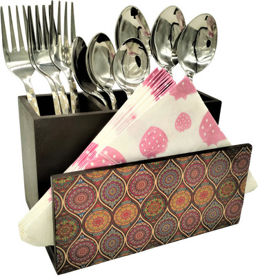 Easyroot Empty Cutlery Holder Case(Brown  Holds 30 Pieces)