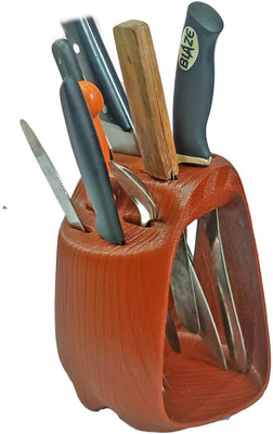 Uneeke Shape Empty Cutlery Box Case(Brown  Holds 10 Pieces)