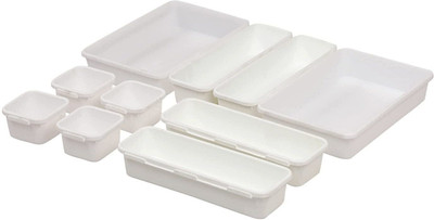 SUKHAD Empty Cutlery Box Case(white  Holds 10 Pieces)