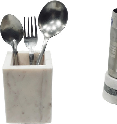 KRAFT CLOUDS Empty Cutlery Holder Case(White  Holds 4 Pieces)