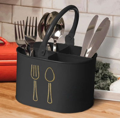 frogtail Empty Cutlery Holder Case(black  Holds 24 Pieces)