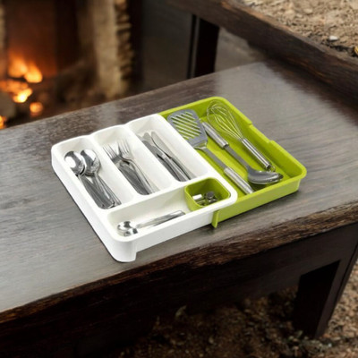 NHB BOUTIQUE Empty Cutlery Box Drawer Case(Multi  Holds 10 Pieces)