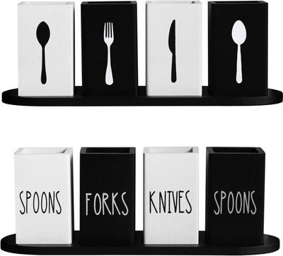 HOMANLY Empty Cutlery Box Case(black  Holds 10 Pieces)