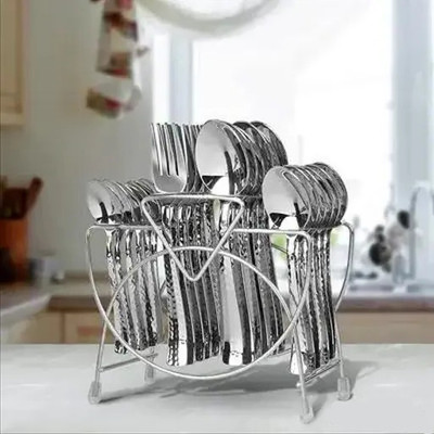Karthik Empty Cutlery Holder Case(silver  Holds 24 Pieces)