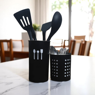 frogtail Empty Cutlery Holder Case(BLACK  Holds 24 Pieces)