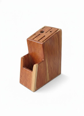 Kath valo Empty Cutlery Holder Case(Natural Wooden Brown  Holds 10 Pieces)