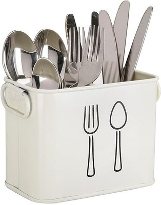 UV CO Empty Cutlery Box Case(CUTLERY STAND IVORY  Holds 30 Pieces)