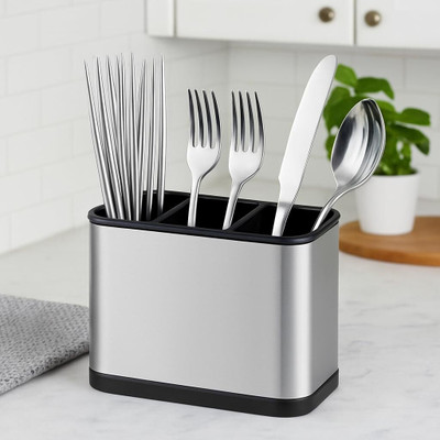 AQUABUCKET Empty Cutlery Box Case(steel  Holds 50 Pieces)