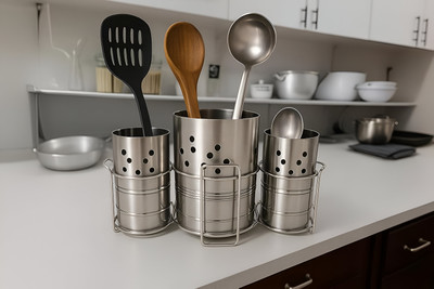 EvoFlex Empty Cutlery Holder Case(Silver  Holds 36 Pieces)