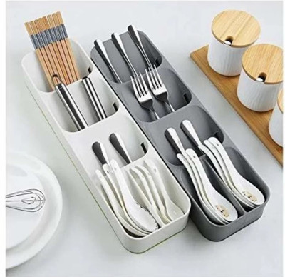 The Electra Empty Cutlery Box Case(gray  Holds 24 Pieces)