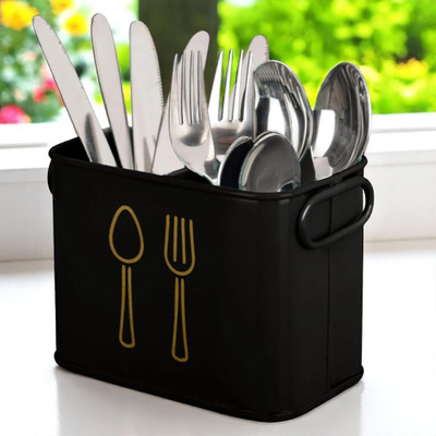 frogtail Empty Cutlery Holder Case(BLACK  Holds 24 Pieces)