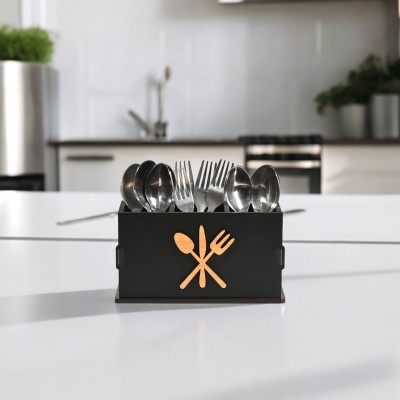 GIFT KYA DE Empty Cutlery Holder Case(Black  Holds 50 Pieces)