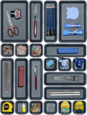SUKHAD Empty Cutlery Holder Case(Grey  Holds 22 Pieces)