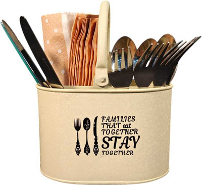 R K Handicrafts Empty Cutlery Holder Case(Cream  Holds 50 Pieces)