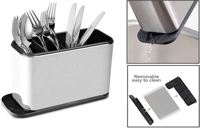 KGBTREADS Empty Cutlery Holder Case(silver  Holds 80 Pieces)