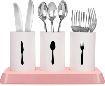 B-Arm Empty Cutlery Holder Case(Peach  Holds 3 Pieces)