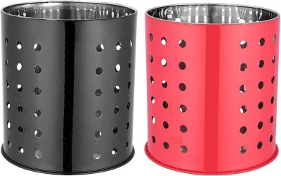 ERcial Store Empty Cutlery Holder Case(Black, Red  Holds 100 Pieces)