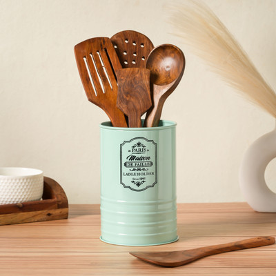 Houzo Empty Cutlery Box Case(Cutlery, Spatula, Ladle, and Big Spoon Holder for Kitchen – Spoon Stand, Cyan  Holds 1 Pieces)