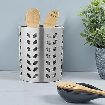 Kombuis Kitchenware Empty Cutlery Holder Case(Silver  Holds 30 Pieces)