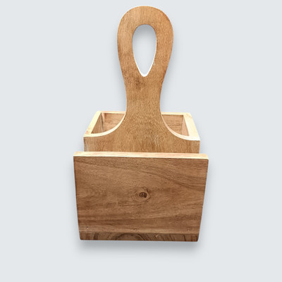 ExclusiveGift Empty Cutlery Holder Case(Brown  Holds 20 Pieces)