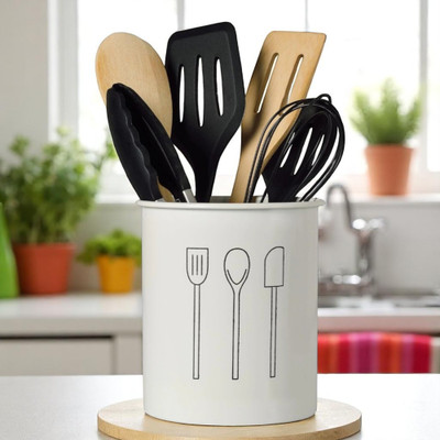 frogtail Empty Cutlery Holder Case(white  Holds 28 Pieces)
