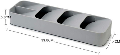 KOOSHLO Empty Cutlery Box Case(White  Holds 24 Pieces)