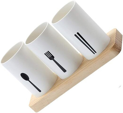 Wiretail Empty Cutlery Holder Case(White  Holds 1 Pieces)