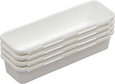 Cutting EDGE Empty Cutlery Holder Case(White  Holds 4 Pieces)