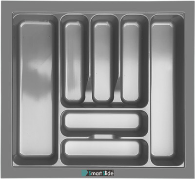SMART SLIDE Empty Cutlery Box Drawer Case(Grey  Holds 45 Pieces)
