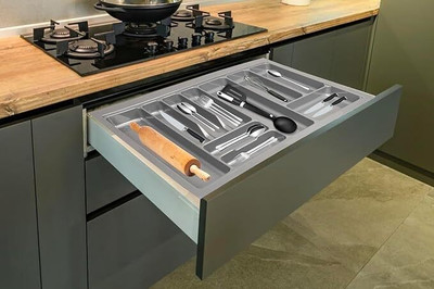RAZA Empty Cutlery Box Case(grey  Holds 6 Pieces)