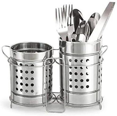 Sk world Empty Cutlery Holder Case(silver  Holds 60 Pieces)