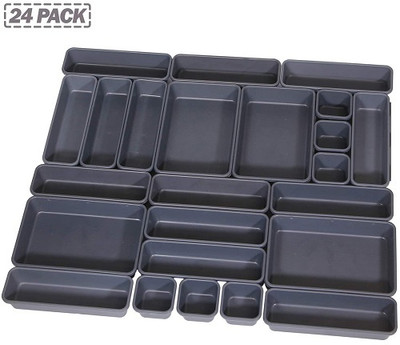 SUKHAD Empty Cutlery Holder Case(Grey  Holds 24 Pieces)