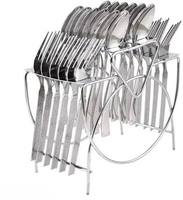 AN STOREE Empty Cutlery Holder Case(SILVER  Holds 24 Pieces)