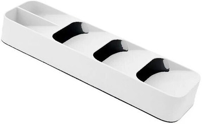 divinezon Empty Cutlery Holder Case(White  Holds 24 Pieces)
