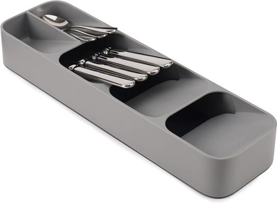 vulrian Empty Cutlery Box Drawer Case(grey  Holds 24 Pieces)