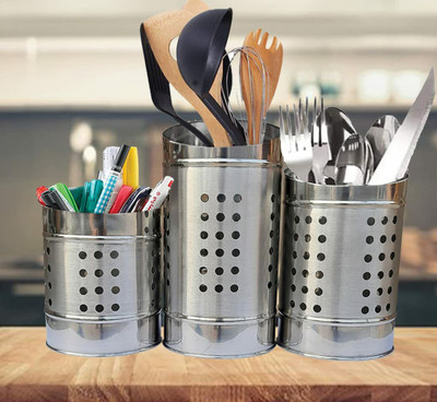 MAMOIR Empty Cutlery Holder Case(silver  Holds 50 Pieces)