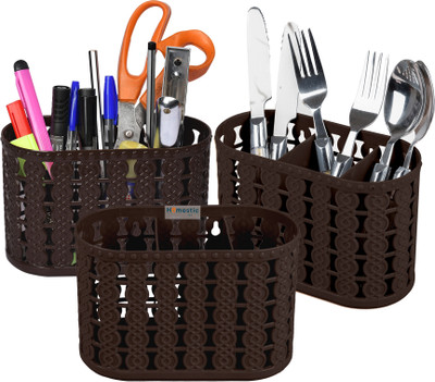 HOMESTIC Empty Cutlery Holder Case(Brown  Holds 3 pieces)