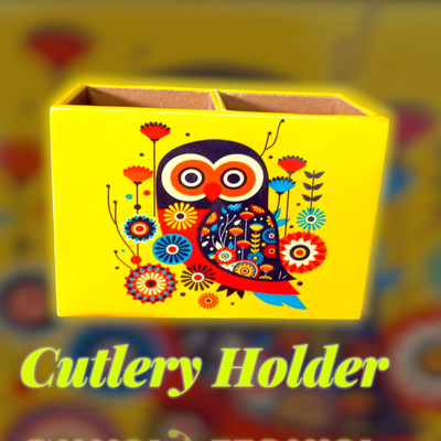 NOHUNT Empty Cutlery Holder Case(Yellow  Holds 1 Pieces)