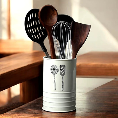 CHAUDHARY AND SONS Empty Cutlery Holder Case(White  Holds 10 Pieces)