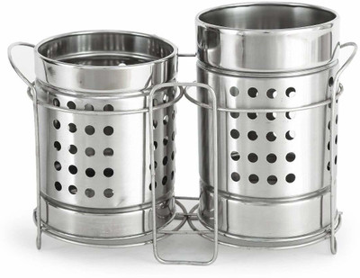 MKHUB Empty Cutlery Holder Case(SILVER  Holds 48 Pieces)