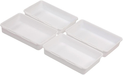 Cutting EDGE Empty Cutlery Holder Case(White  Holds 4 Pieces)